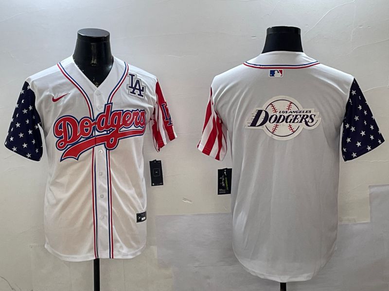 Men Los Angeles Dodgers Blank White a generation of national flags Joint name 2025 Nike MLB Jersey style 29->los angeles dodgers->MLB Jersey